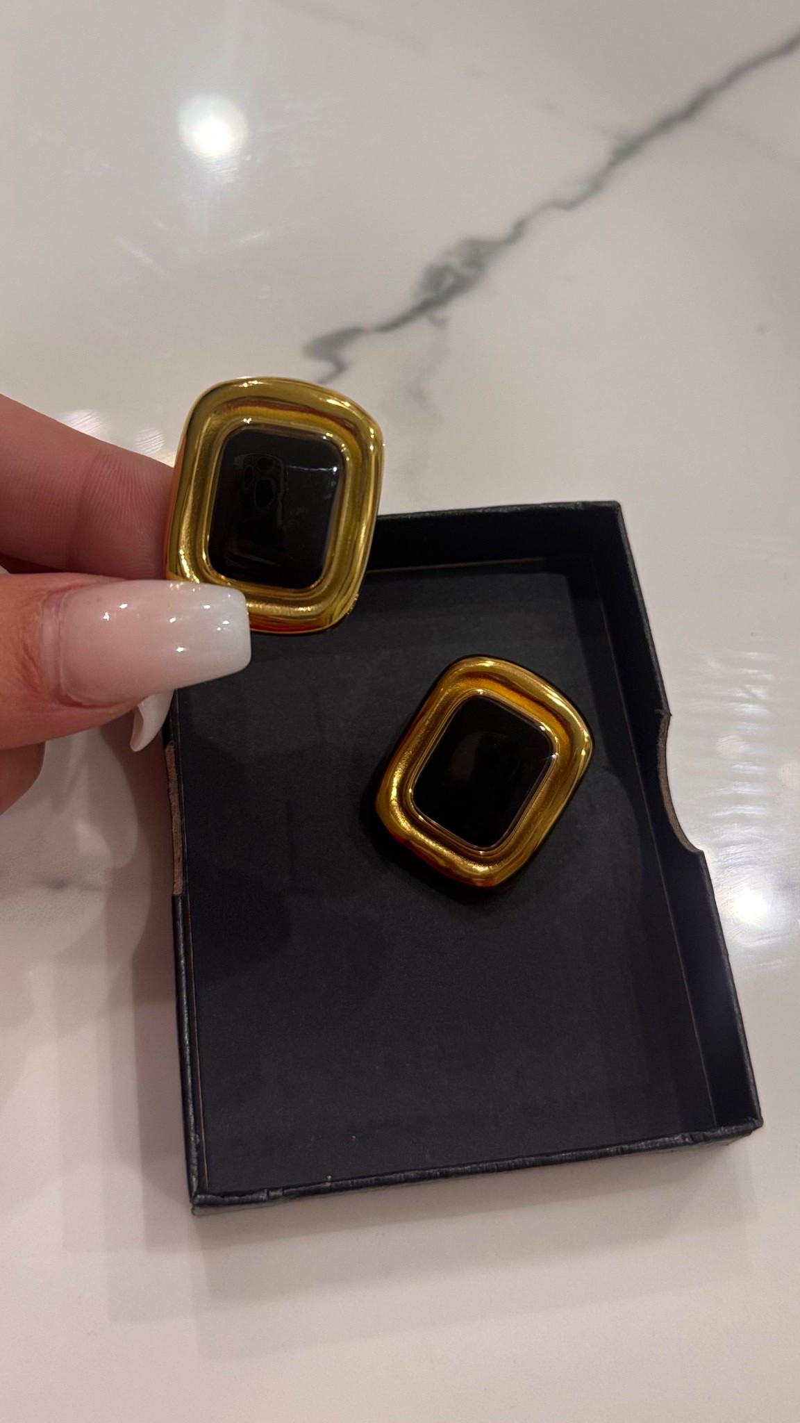 Okay LOVE these black and gold statement earrings!!! A total win in my book because they were under $16! #earrings #jewelry 

#LTKFindsUnder100 #LTKFindsUnder50 #LTKStyleTip