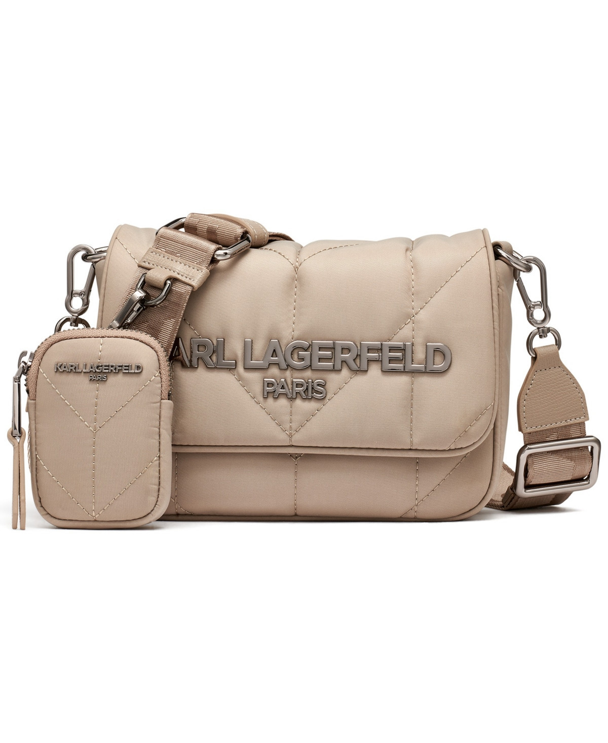 Karl Lagerfeld Paris Voyage Messenger Bag - Truffle | Macy's