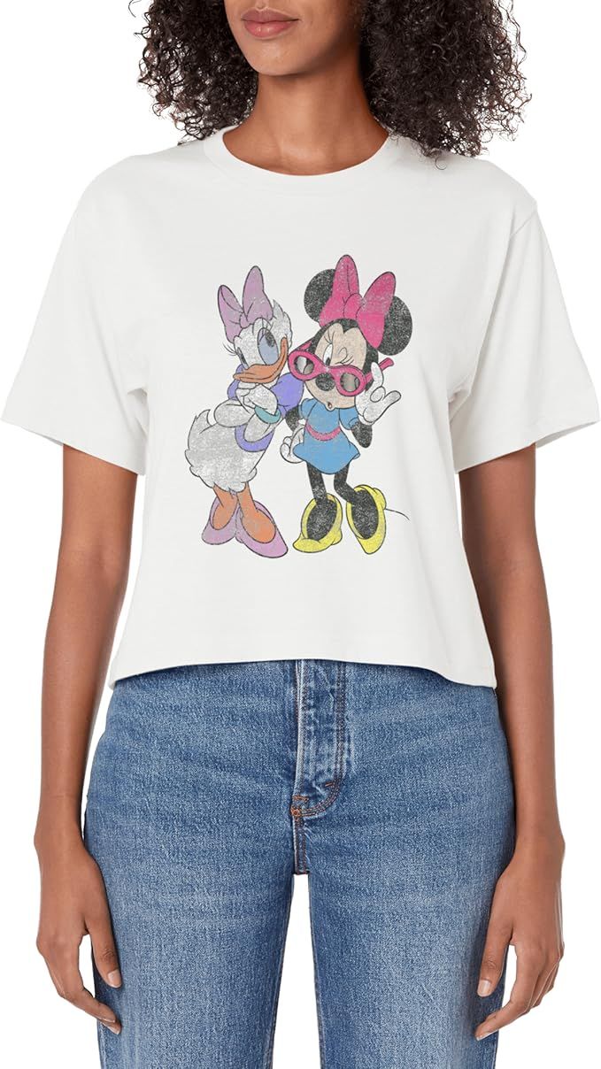 Disney Mickey And Friends Daisy & Minnie Vintage Fashion Women's Crop Top | Amazon (US)