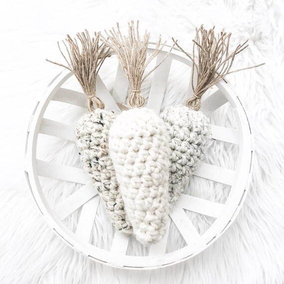 Crochet Farmhouse Carrots . Easter Decor . Spring Farmhouse Decor | Etsy (US)