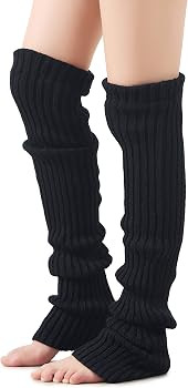 Leotruny Women's Winter Over Knee High Footless Socks Knit Leg Warmers | Amazon (US)
