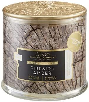 CLCo by Candle-lite Fireside Amber Scent, 14 oz. Single-Wick Aromatherapy Candle with 90 Hours of... | Amazon (US)