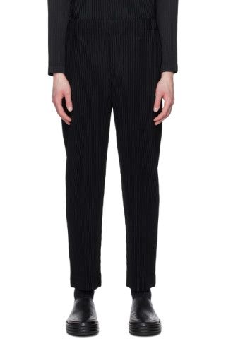 HOMME PLISSÉ ISSEY MIYAKE - Black Tailored Pleats 2 Trousers | SSENSE