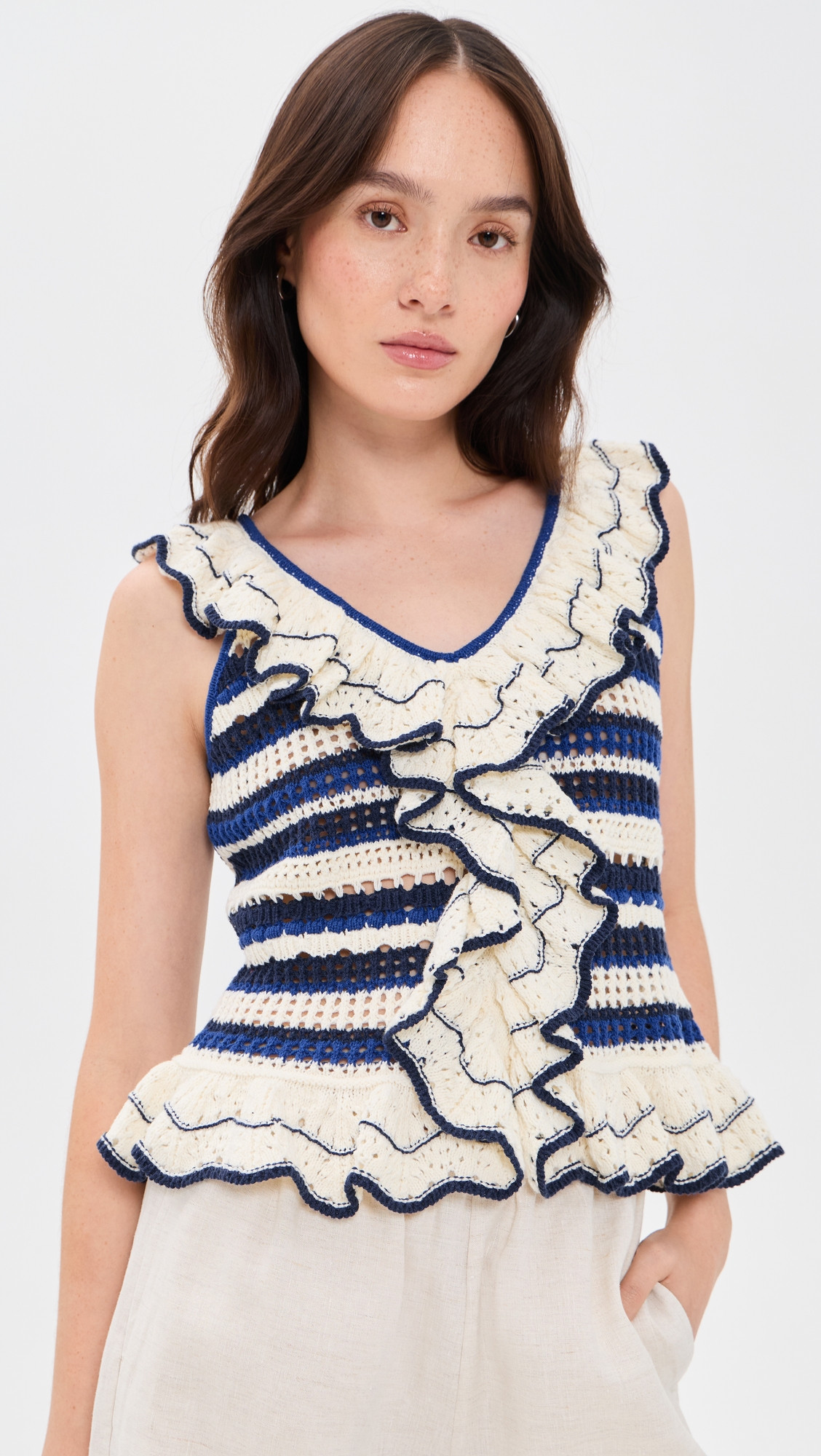RAILS Luci Knit Tank Crete Stripe L | Shopbop