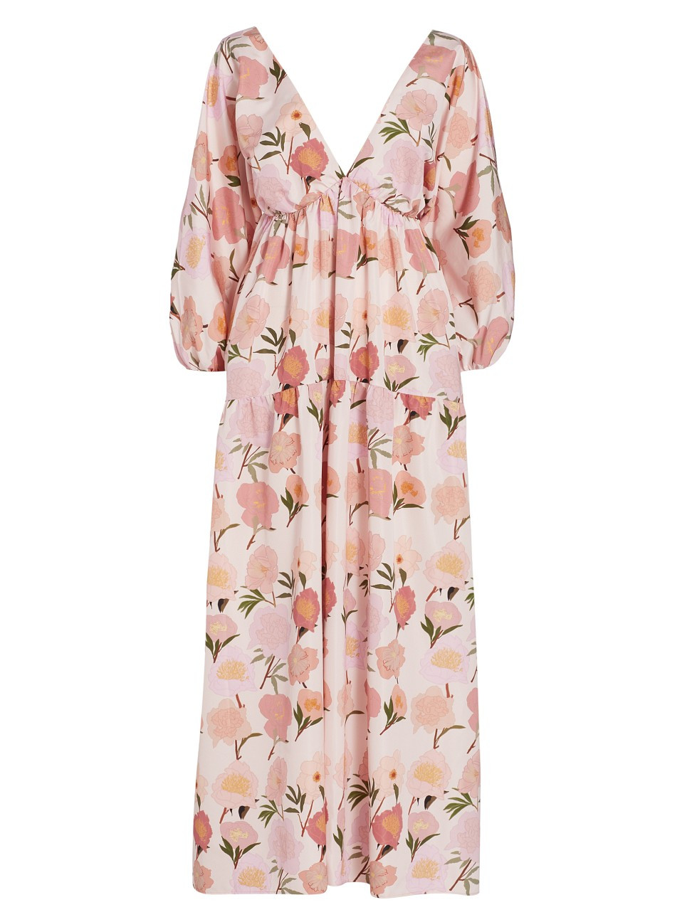 Women's Matthieu Peony-Print Maxi Dress - Peonies Pink - Size 8 | Saks Fifth Avenue