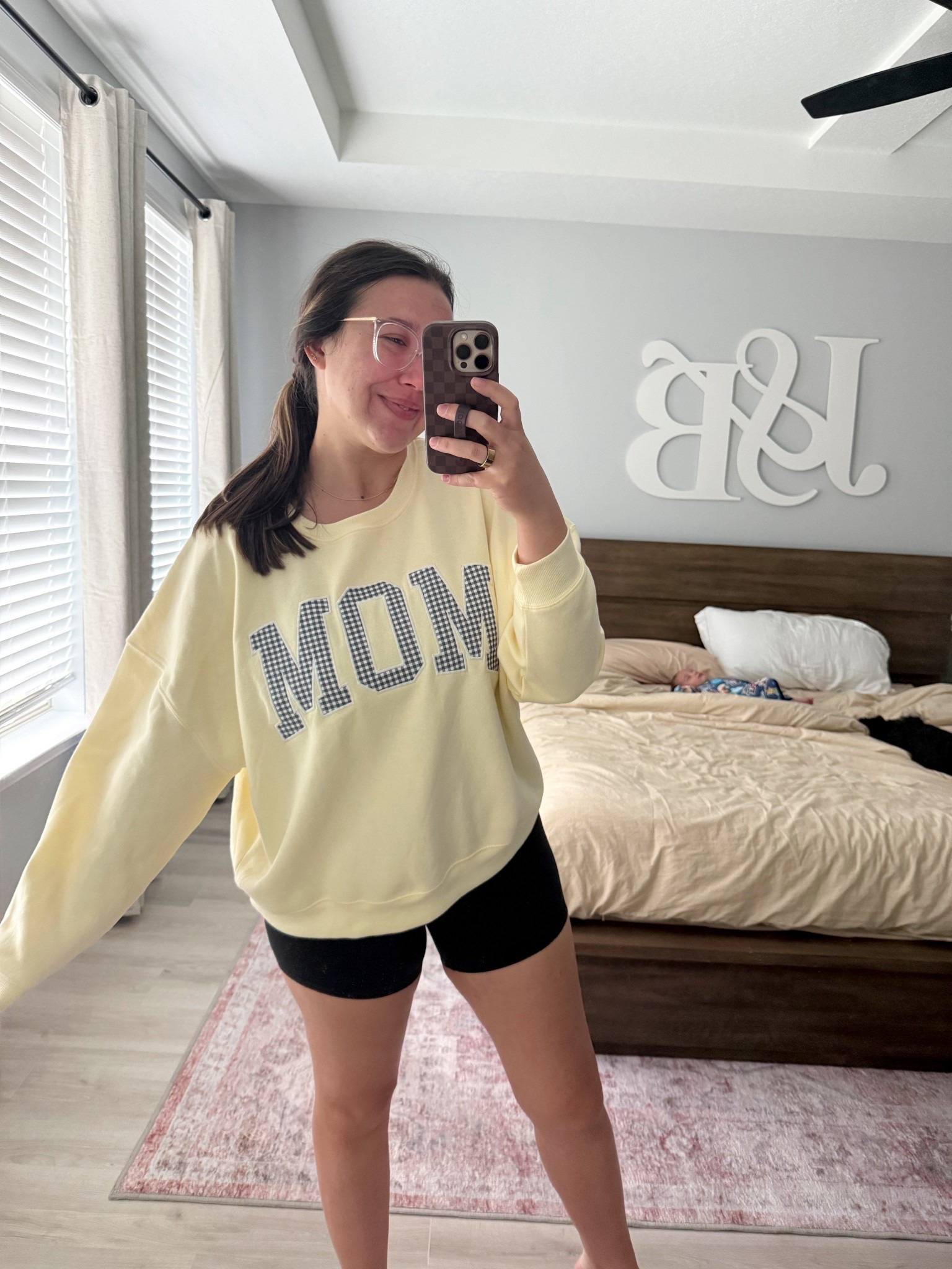 Love this trendy mom sweatshirt from Target and only $25! 