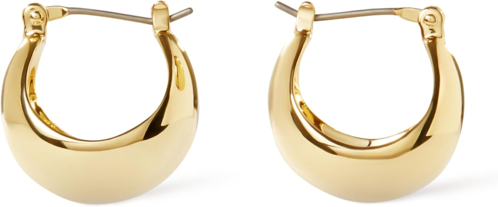 Ana Luisa Chunky Gold Hoop Earrings - Abby - Versatile 14K Gold Plated Hoops - Hypoallergenic, Wa... | Amazon (US)