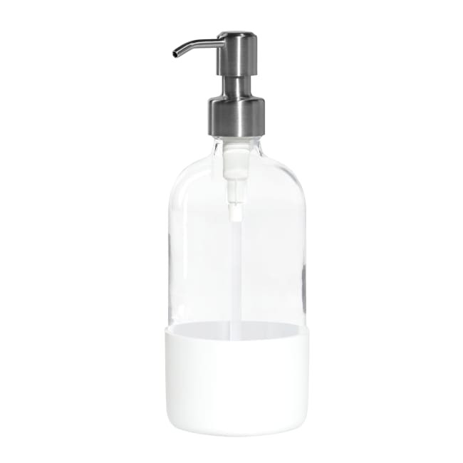 Grove Co. Reusable Glass Dish Soap Dispenser | Round Base | Grove