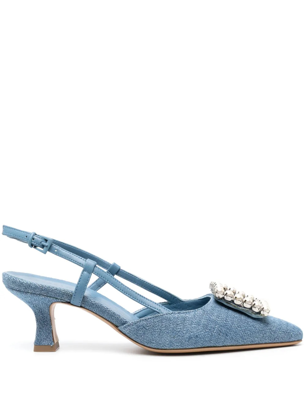 Roberto Festa Slingback Denim Pumps - Farfetch | Farfetch Global