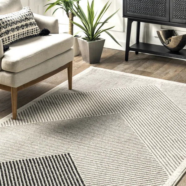 Ameir Geometric Gray Area Rug | Wayfair North America