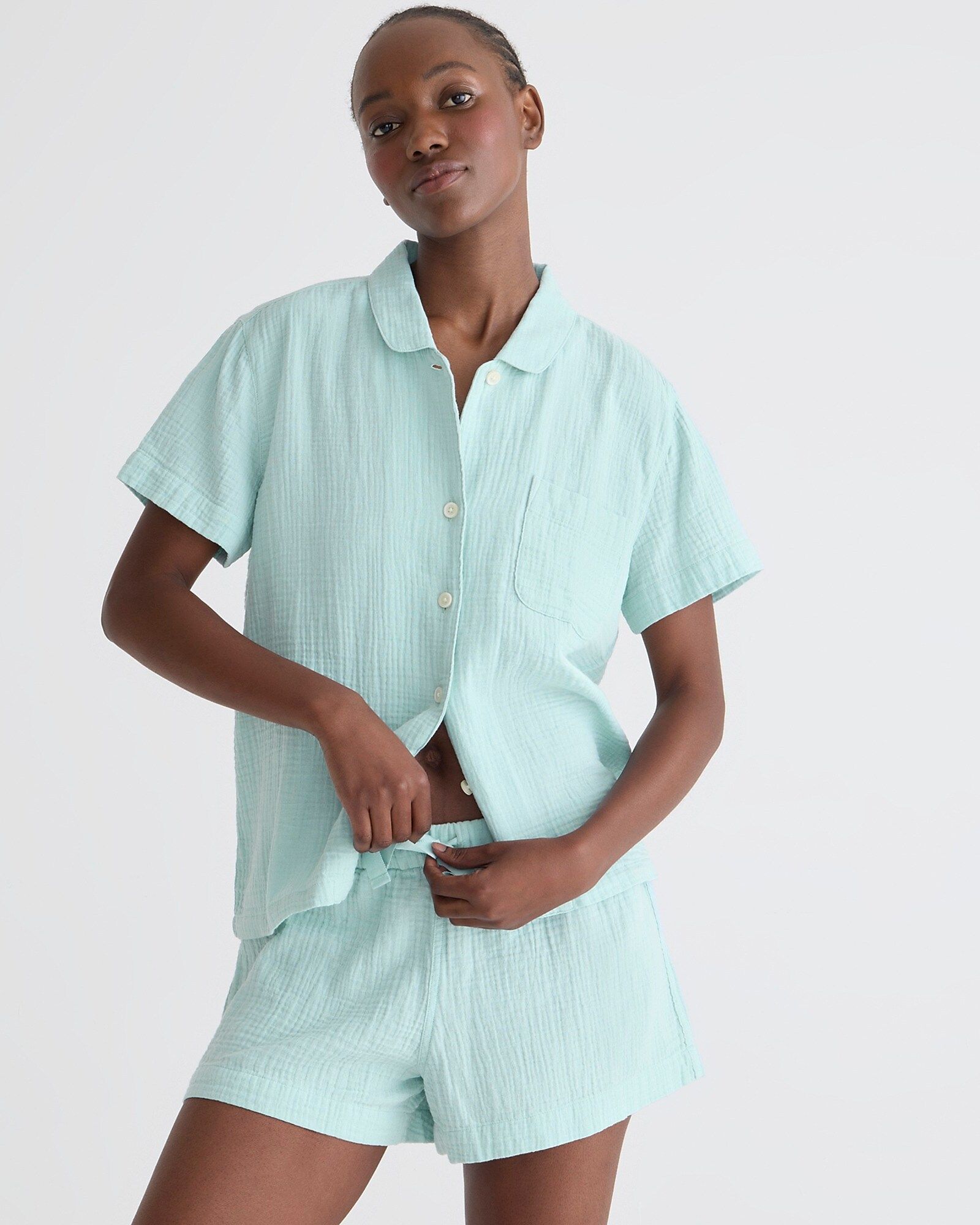 Soft gauze short-sleeve pajama set | J.Crew US
