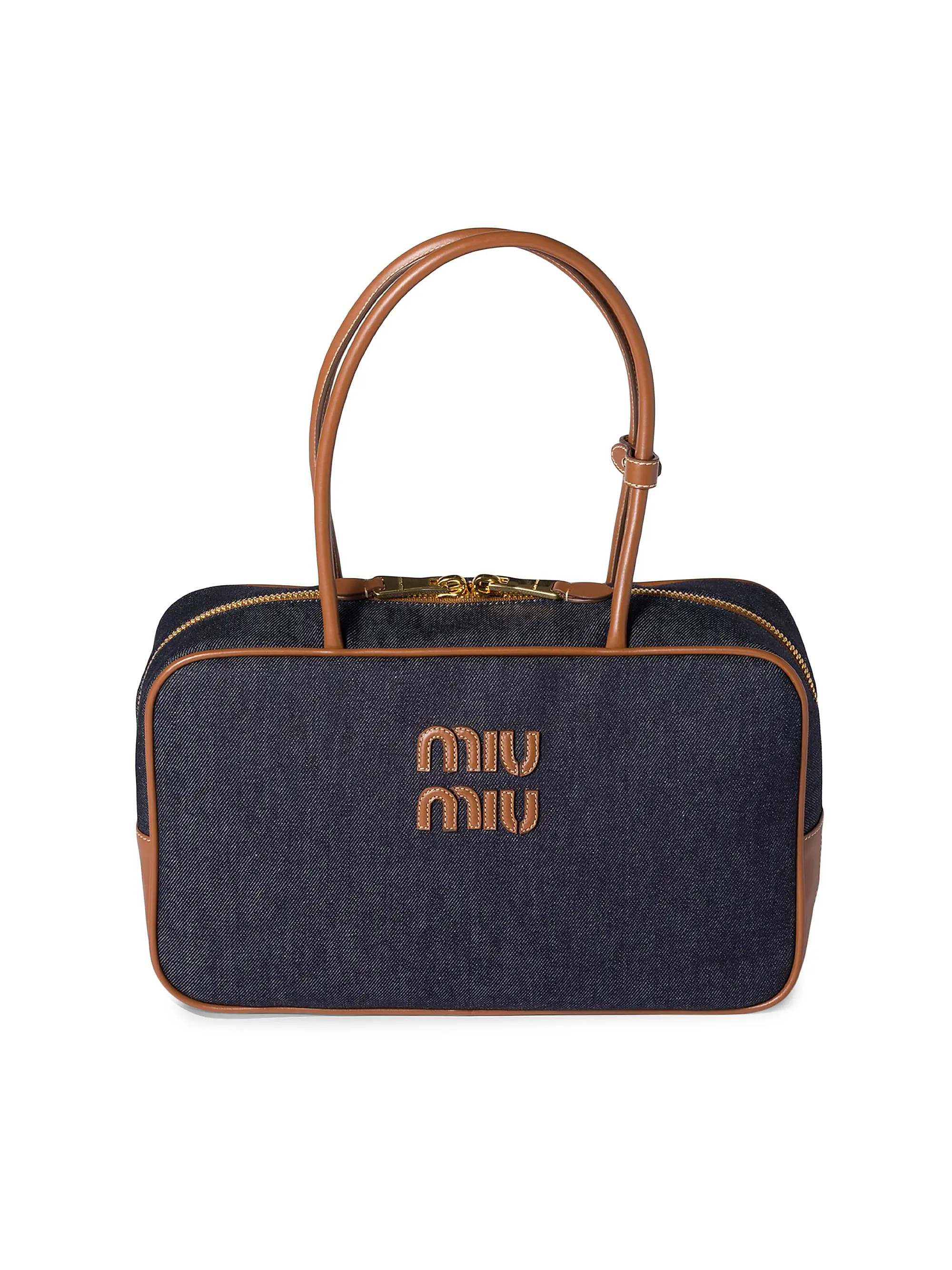 Miu Miu Beau Denim Top Handle Bag | Saks Fifth Avenue | Saks Fifth Avenue