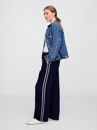 Mid Rise Linen-Blend Wide-Leg Pants | Gap Factory