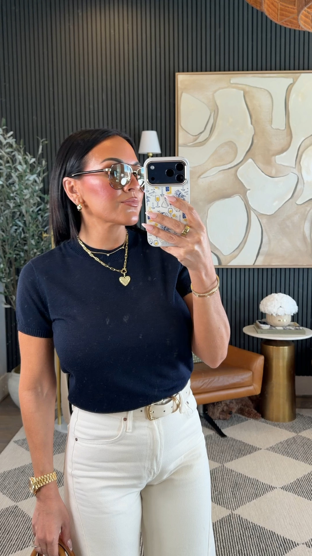  Easy throw on and go spring fit 

In a small in top
24 in jeans 