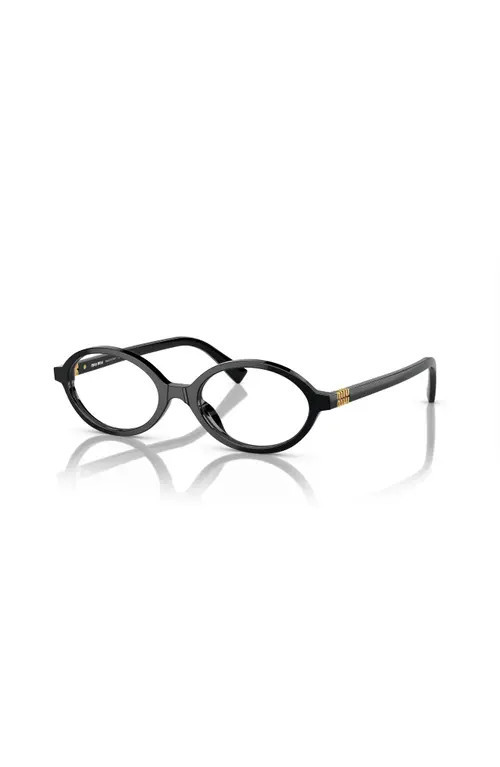 Miu Miu 50mm Oval optical glasses in Black at Nordstrom | Nordstrom