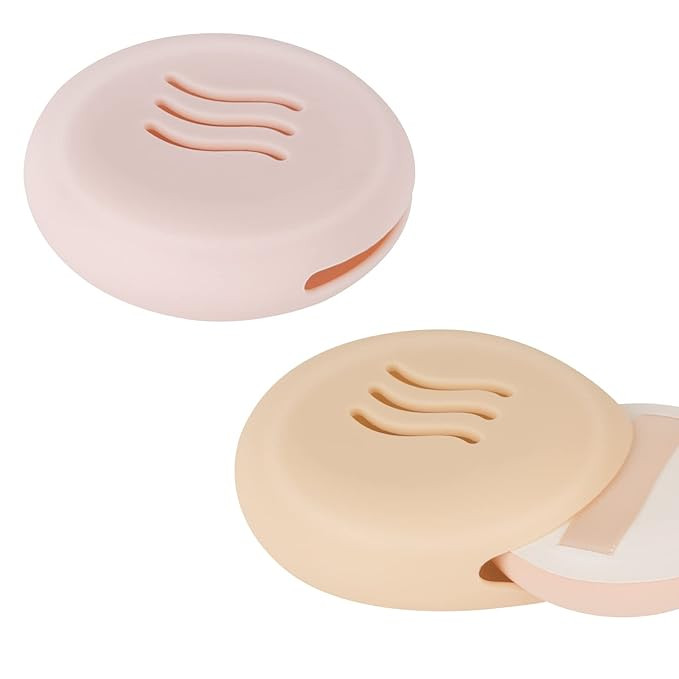 DODAMOUR 2 Pack Makeup Sponge Powder Puff Holder, Silicone Beauty Sponge Case with Double-Sided V... | Amazon (US)