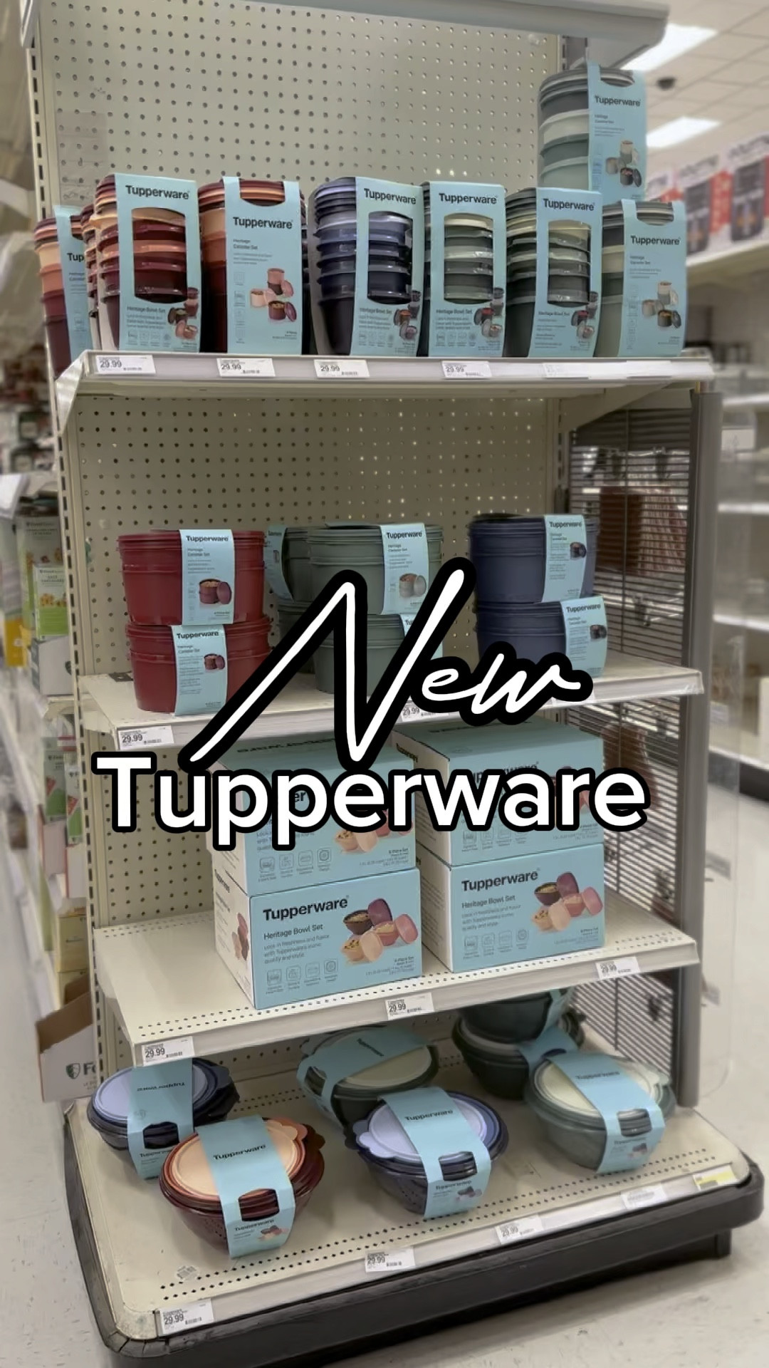 Tupperware Heritage 3pk Plastic Canister Set : Target