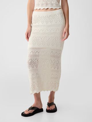 Crochet Pull-On Midi Skirt | Gap (US)
