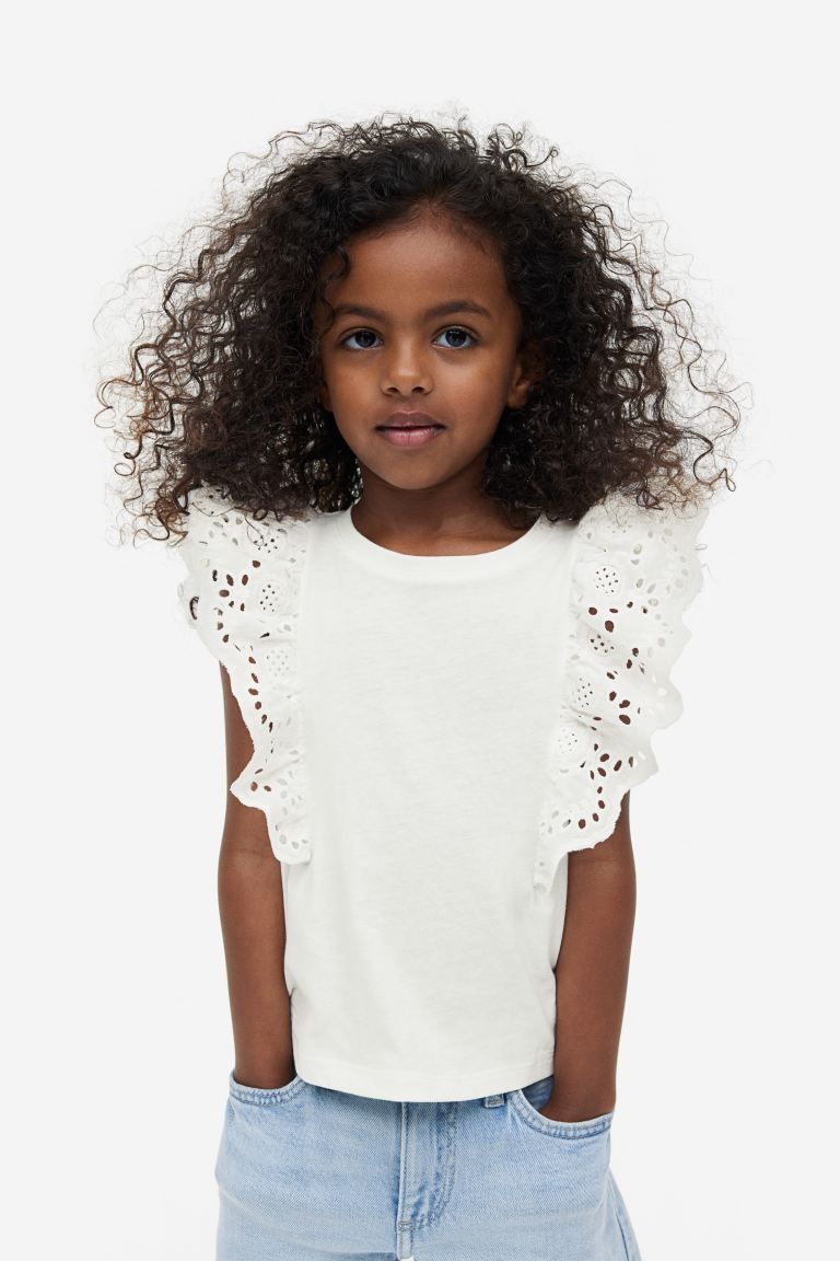 Eyelet Embroidery-detail Top | H&M (US)