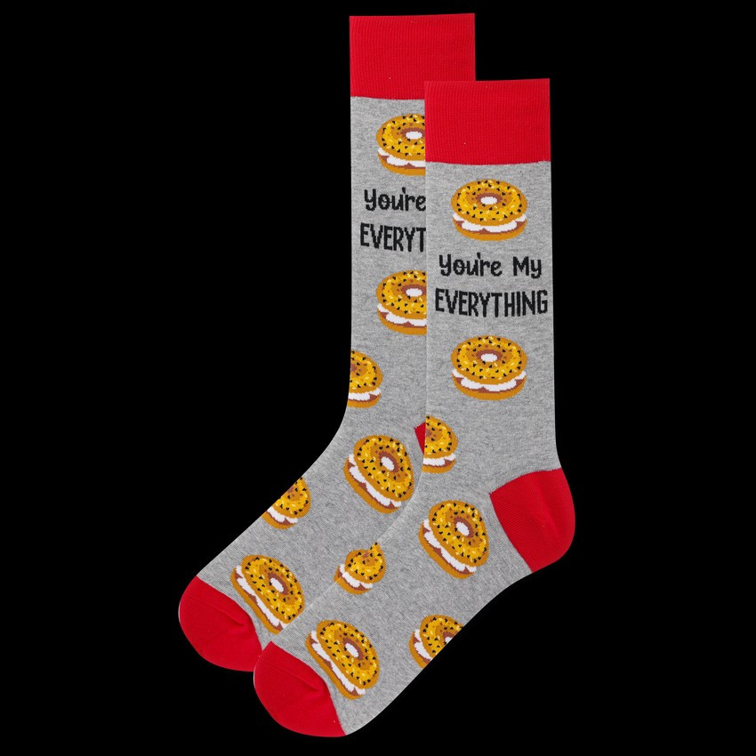 HOTSOX Men's You're My Everything Bagel Crew Sock | Hotsox