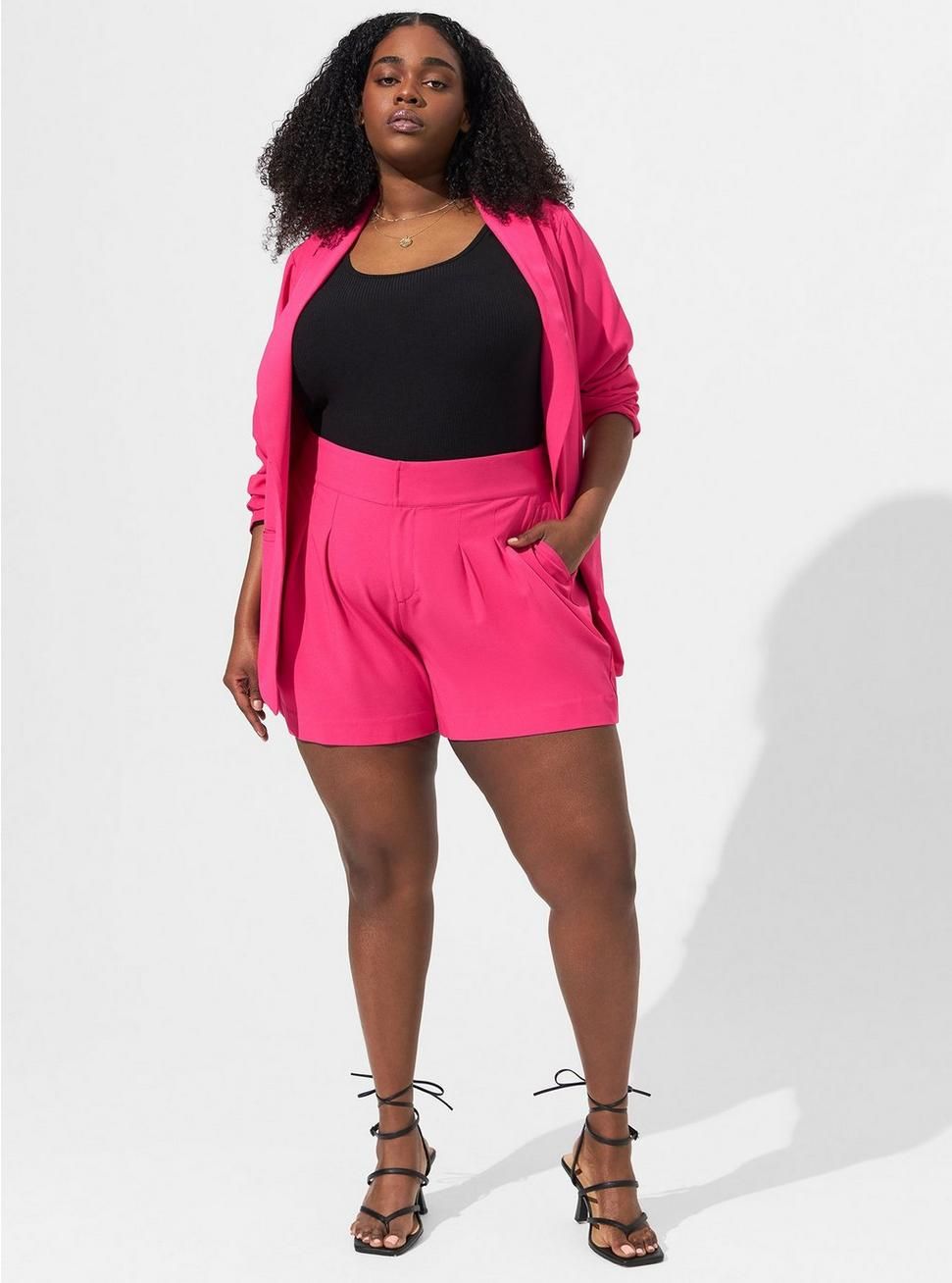 Wide Leg Studio Crepe Short | Torrid (US & Canada)