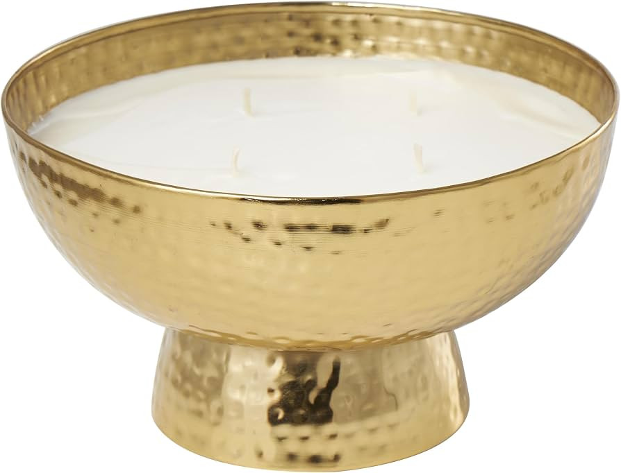 Deco 79 Metal Decorative Candle English Garden Scented Wide Hammered 70 oz 4 Wick Aromatherapy Ca... | Amazon (US)