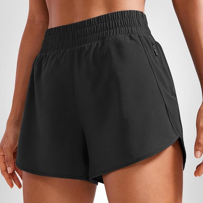 CRZ YOGA Dolphin Athletic Shorts for Women 3" - High Waisted Quick Dry for Running Workout Gym Tr... | Amazon (US)