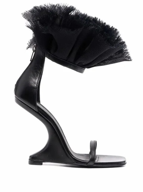 tulle-detail open-toe sandals | Farfetch (CA)