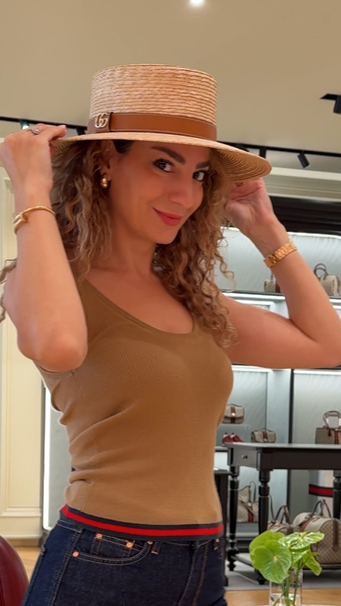 Gucci leather trimmed straw hat! The ultimate perfection for summer vacation🤍

#LTKStyleTip #LTKSeasonal #LTKTravel