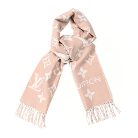 Wool Monogram Daily LV Scarf Beige Rose | FASHIONPHILE (US)