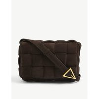 Padded Cassette intrecciato suede cross-body bag | Selfridges