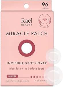 Rael Pimple Patches, Miracle Invisible Spot Cover - Hydrocolloid Acne Patch for Face, Blemishes, ... | Amazon (US)
