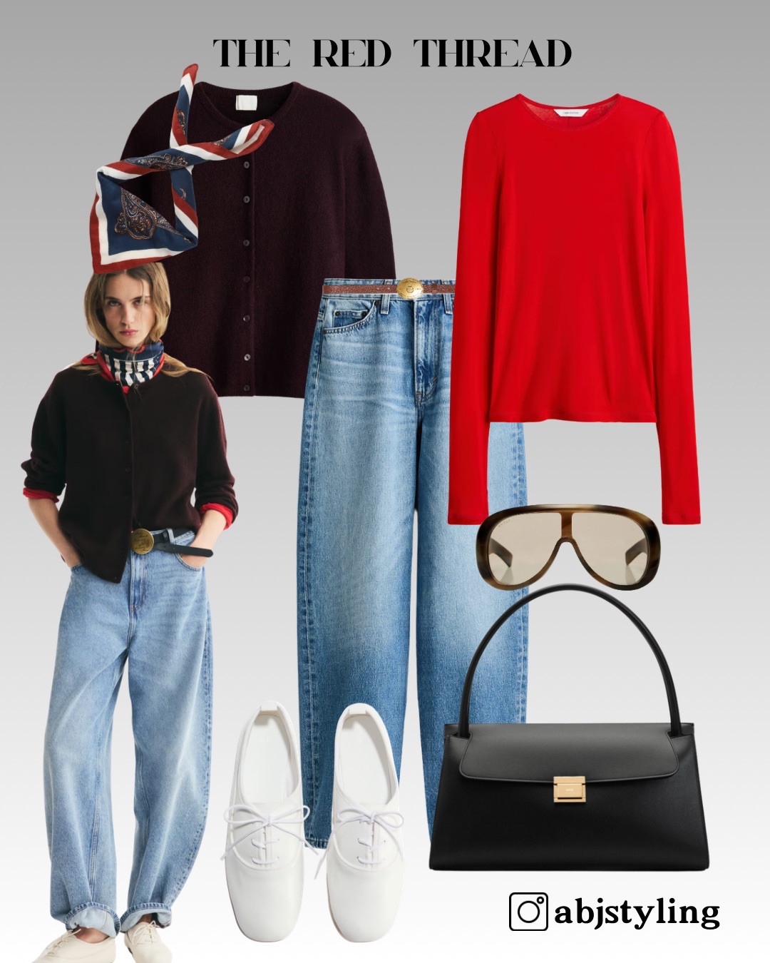 The Red Thread ❤️

I love the contrast of bright red underneath deep burgundy here. Pale denim keeps it relaxed, while the scarf, structured black bag and white lace-ups make it feel much more finished.

Styling tip: let your underlayer show at both the neckline and cuffs. Repeating the colour in two places makes it look intentional rather than accidental.

#LTKuk #LTKautumn #LTKjeans