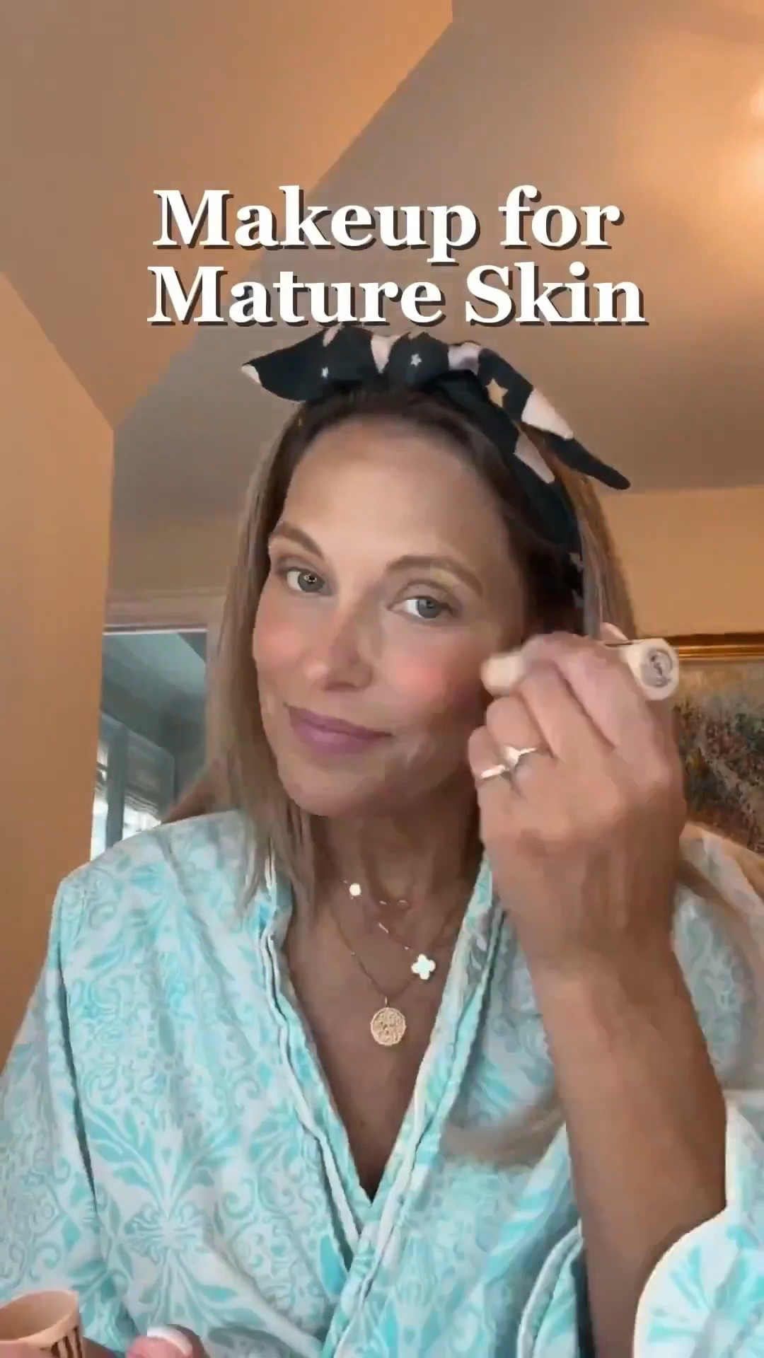 Five minute makeup routine! I love these products because they are quick to apply and truly deliver great results. They work especially well on mature skin without settling into fine lines. Such an easy way to feel pulled together in minutes.