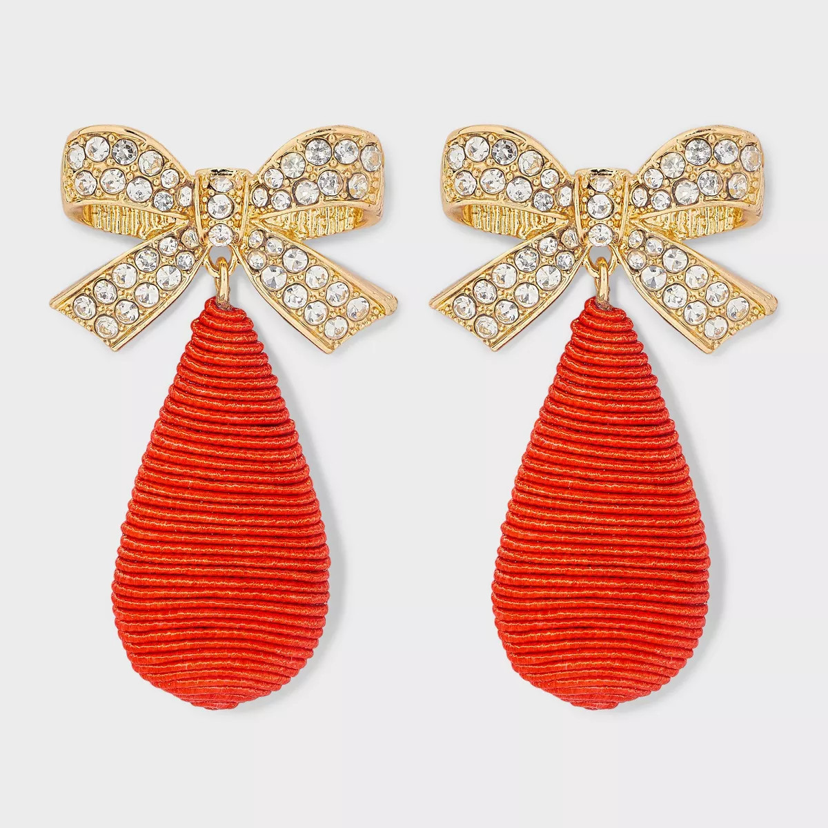 SUGARFIX by BaubleBar Threaded Bow Statement Drop Earrings - Red | Target