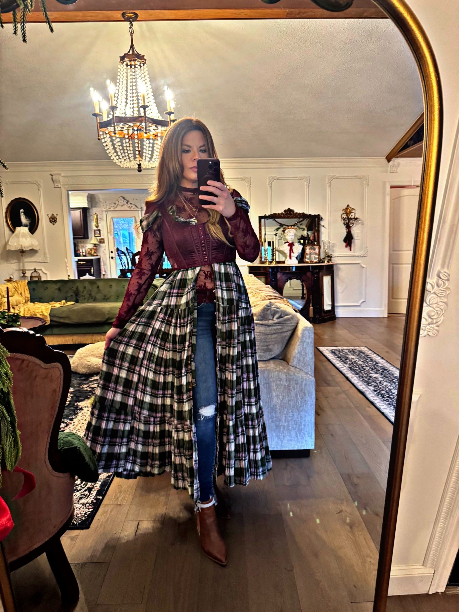 

Take a button-down maxi dress, put on some jeans, and add a cute top, either over or under the dress and you have a completely different outfit using pieces you already have in your closet! 🥀

#LTKOver40 #LTKHoliday #LTKootd