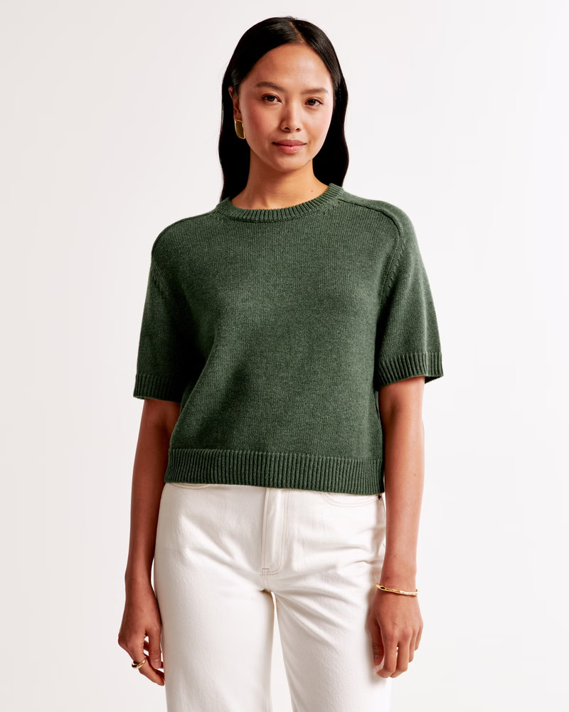 The A&F Madeline Crew Sweater Tee | Abercrombie & Fitch (US)