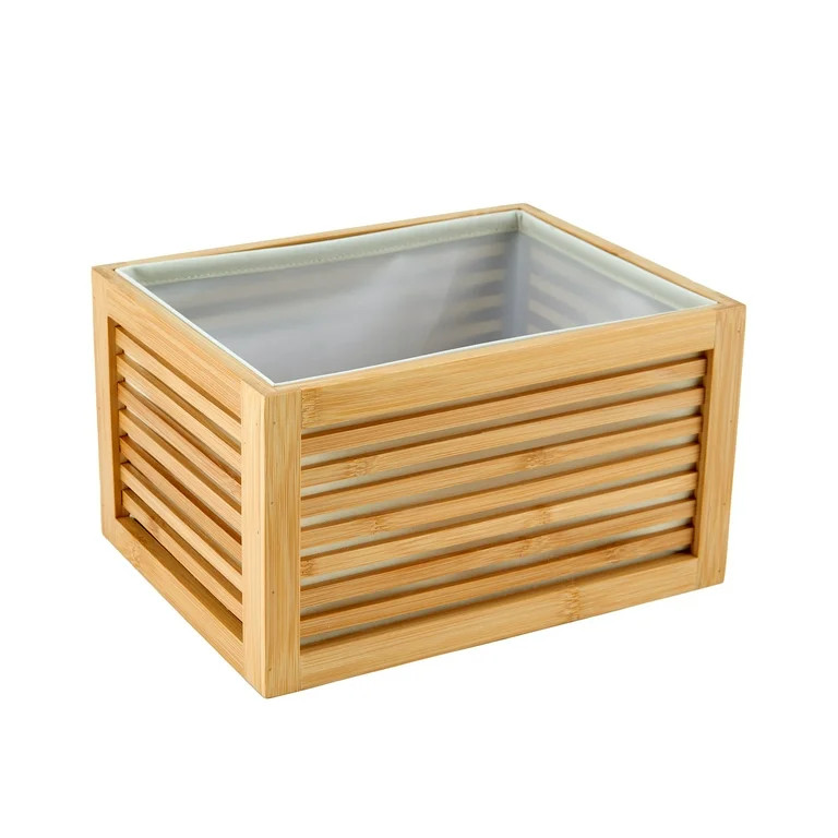 Better Homes & Gardens Bamboo Slatted Basket Organizer | Walmart (US)