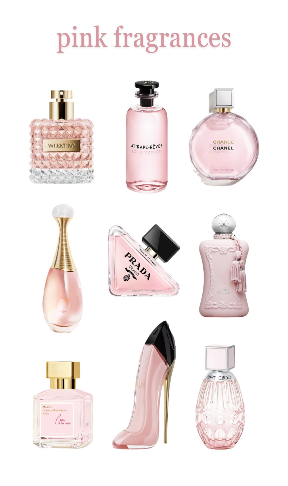 fragrances for any girly girl

pink lovers . pink aesthetic. pink beauty . pink gift inspo

#LTKHoliday #LTKGiftGuide #LTKBeauty