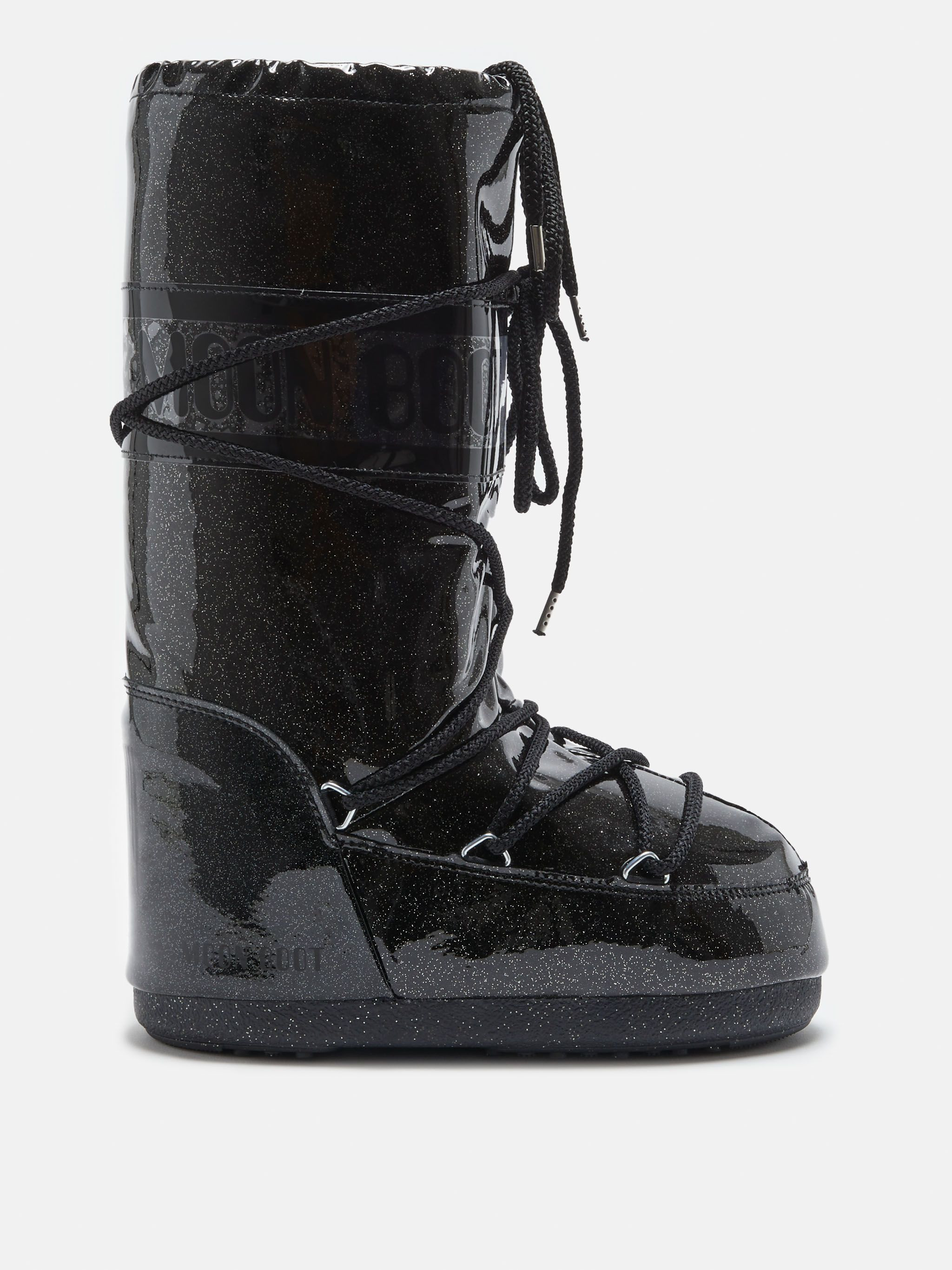 ICON BLACK GLITTER BOOTS | moon_boot