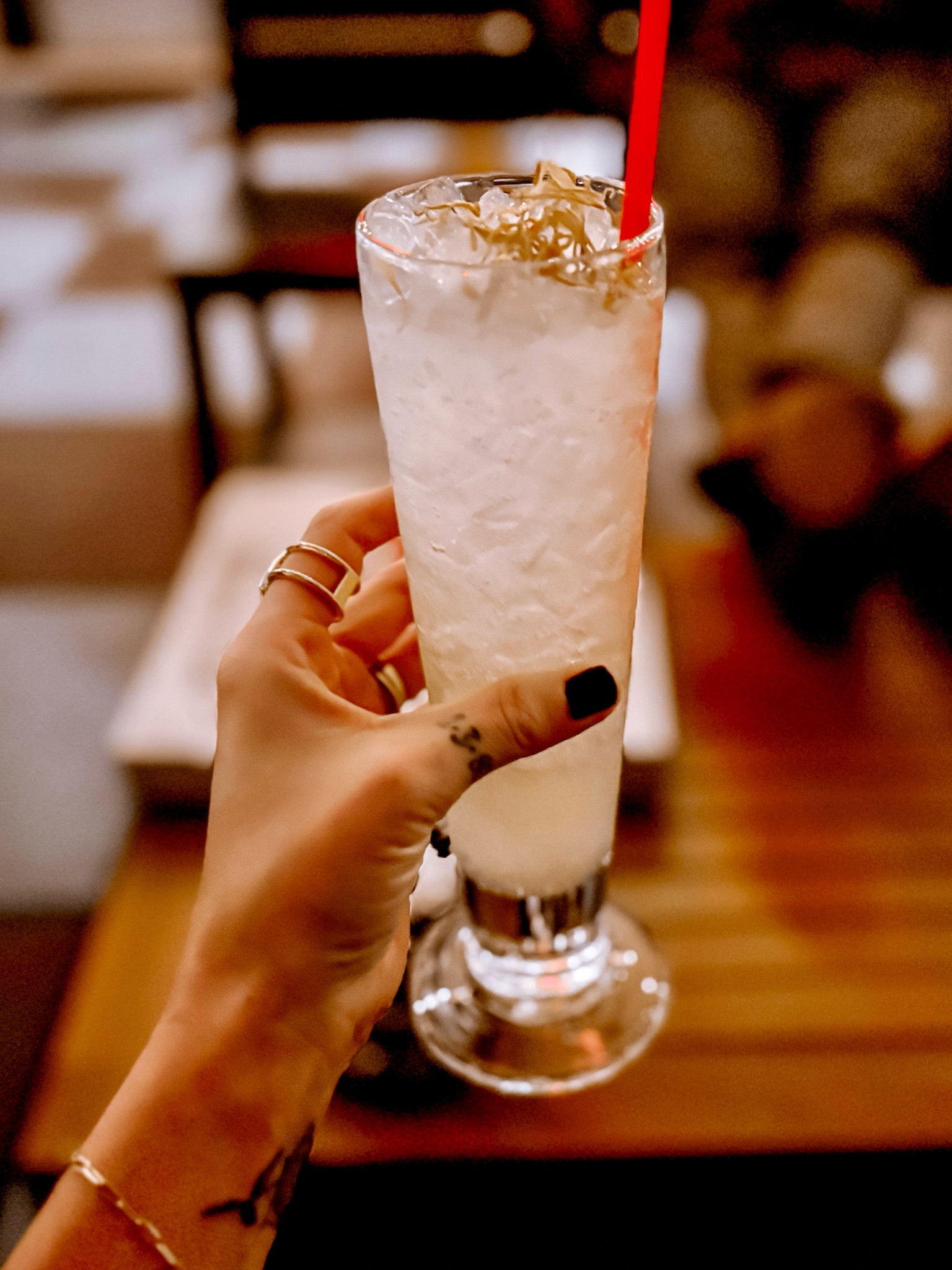 My favorite nail color & mocktail! This is a vanilla spritzy drink from a bar in eastern NC! I’ve linked my nail color, a deep almost black purple by OPI!

#LTKStyleTip #LTKBeauty #LTKParties