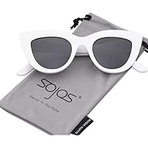 Retro Vintage Cateye Sunglasses for Women Plastic Frame Mirrored Lens SJ2939 | Amazon (US)