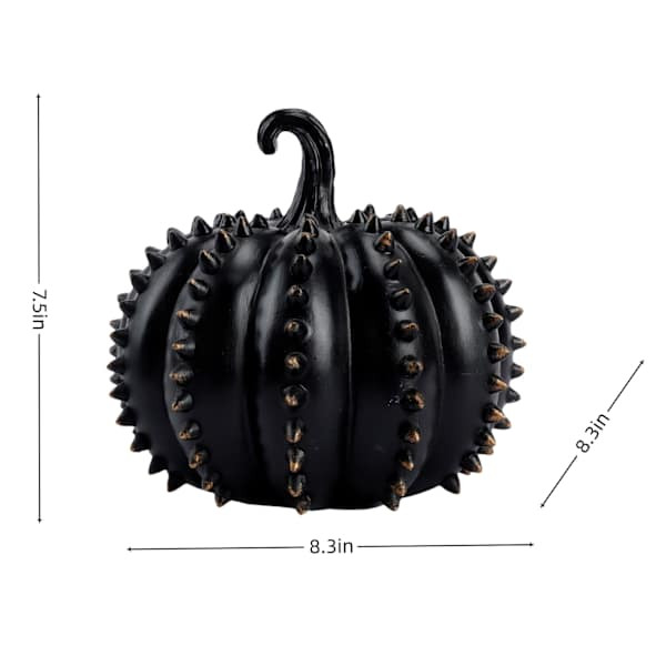 Black Resin Pumpkin, 8.3" | At Home