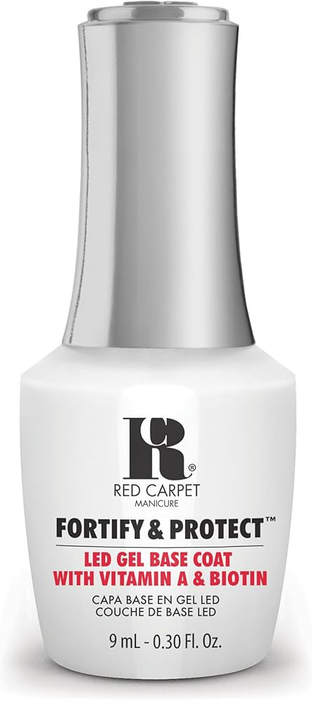 RC Red Carpet Manicure Fortify & Protect LED Gel Base Coat – Strengthens Nails with Vitamin A &... | Amazon (US)