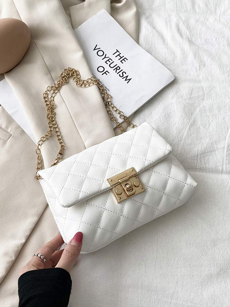 Quilted Chain Shoulder Bag | SHEIN