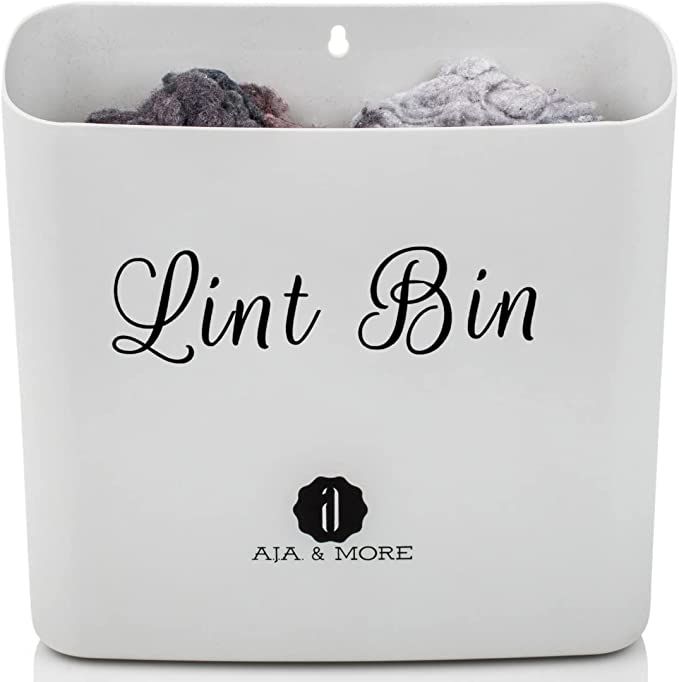 A.J.A. & MORE Lint Bin for Laundry Room Organization | Garbage Can with Magnetic Strip | Wall Mou... | Amazon (US)