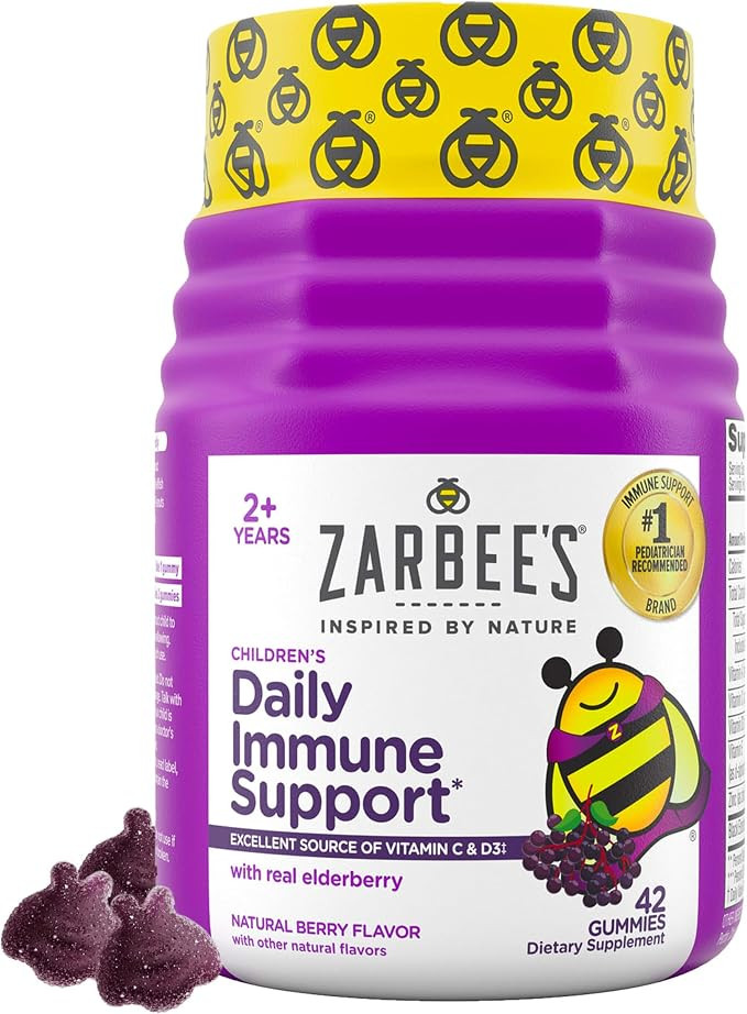 Zarbee's Kids Elderberry Immune Support Gummies, 42 ct | Amazon (US)