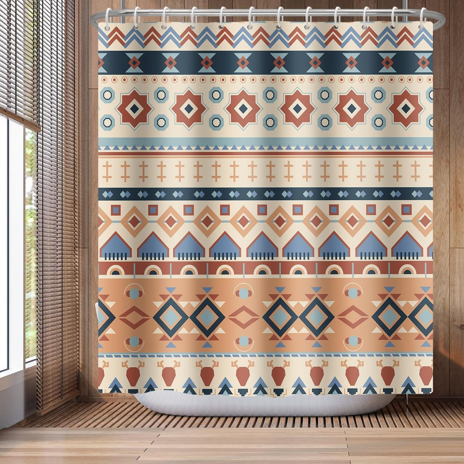 Bohemian Aztec Western Shower Curtains for Bathroom Decor, 72" x 72 | Bed Bath & Beyond