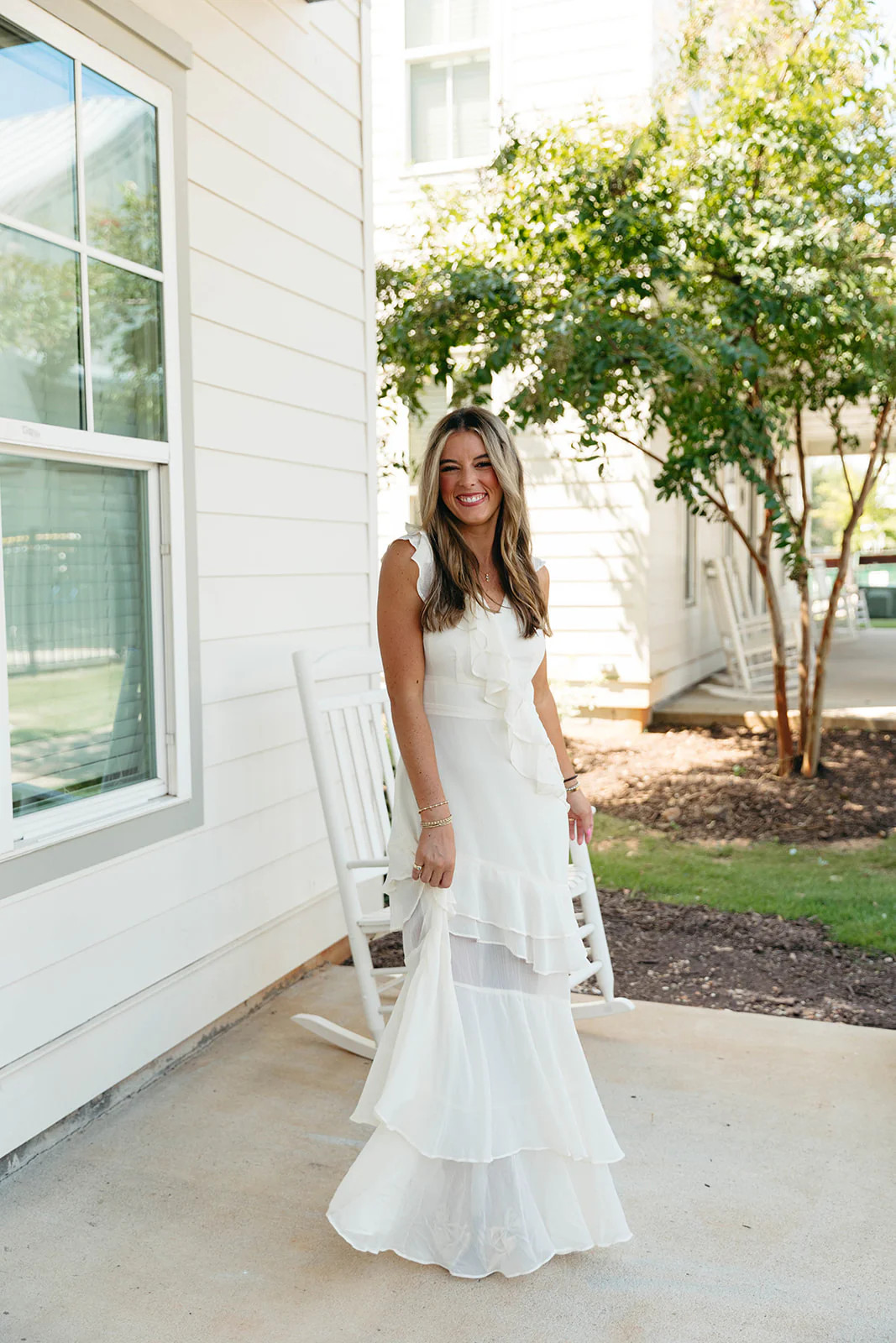 Angeline Maxi Dress - Ivory | Triple Threads