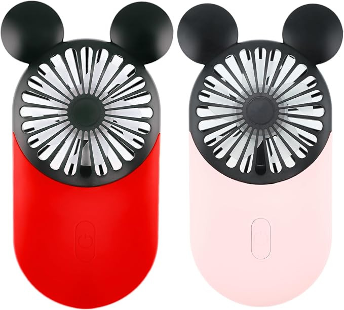 Cute Mouse Personal Mini Fan, Rechargeable Handheld USB Fan, 3 Adjustable Wind Speeds and Wearabl... | Amazon (US)